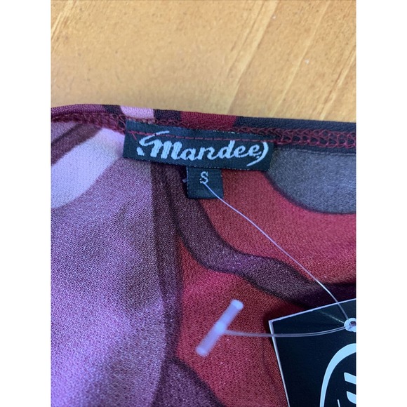 Vintage Mandee Geometric Print Y2K 90’s Made USA Sz S Dress Sheath Flowy NWT - Picture 4 of 9
